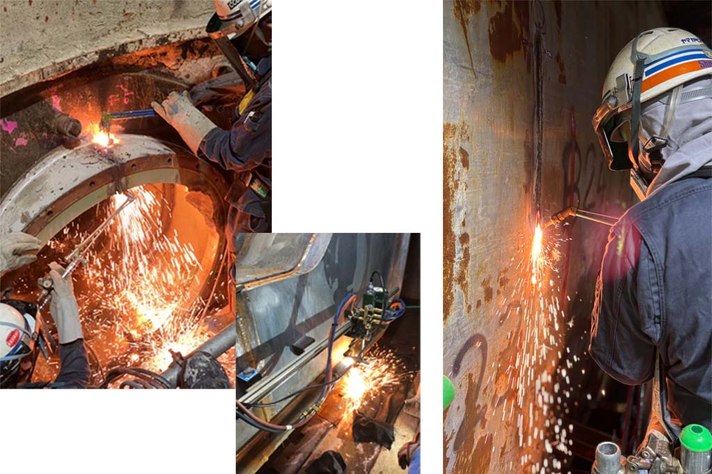 事業内容-ガス切断鍛冶工事1